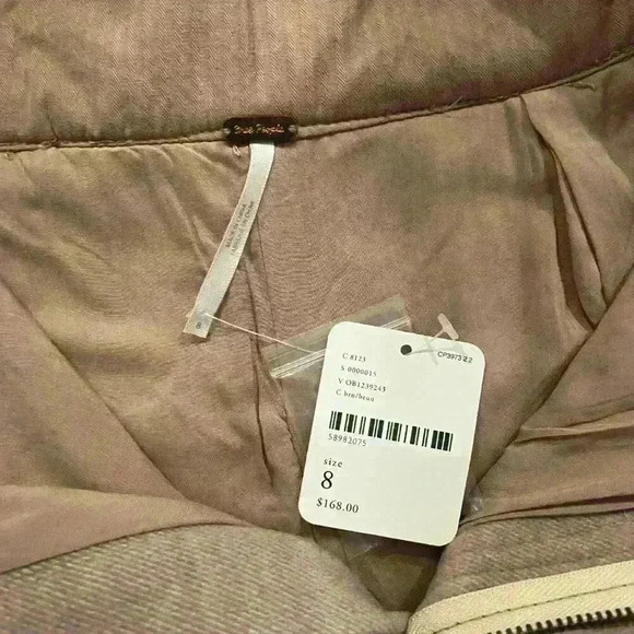 NWT Anthropologie Free People women's Tan Brushed balloon trouser pants Size - 8 - Picture 4 of 7